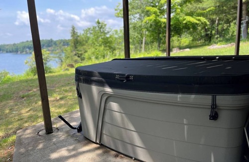 Town of Macomb Cabin | Blissful Lake Cabin 8 acres 2 fireplaces firepit hot tub