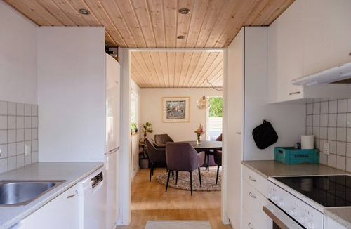 Egense House | Blue home with room for fun and comfort