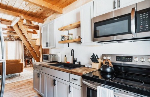 Jay Ski Chalet | Blue Hour A-Frame: Modern Boho Escape w/ Hot Tub