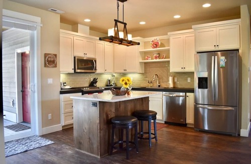 River West House | Bluebird Day - Red Door