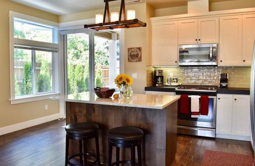 River West House | Bluebird Day - Red Door