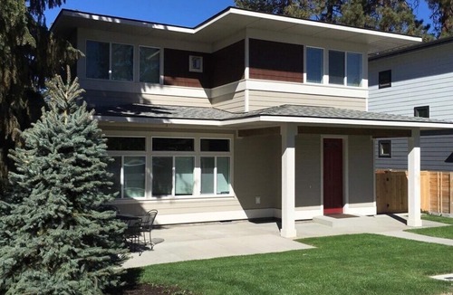 River West House | Bluebird Day - Red Door