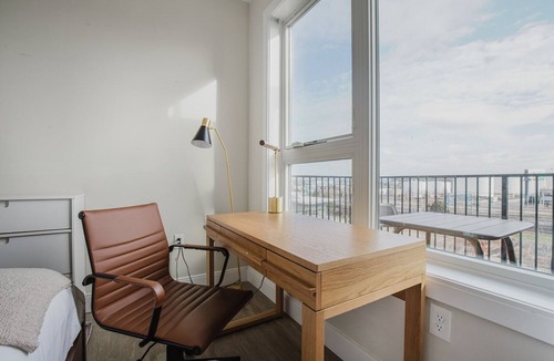 East Boston Apartment | Blueground | Jeffries Point, balcony, nr Harborwalk
