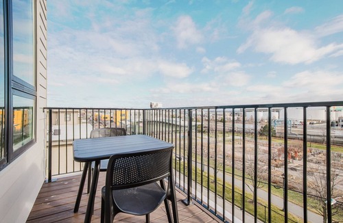 East Boston Apartment | Blueground | Jeffries Point, balcony, nr Harborwalk