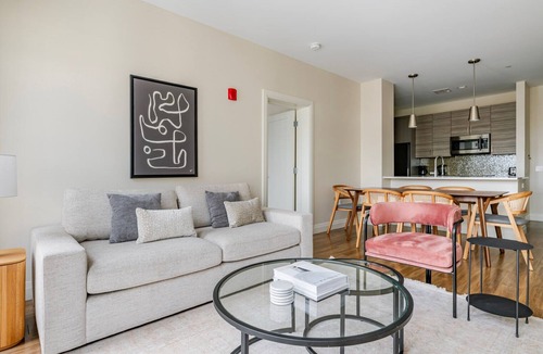 Newtonville Apartment | Blueground | Newtonville, fitness center, nr park