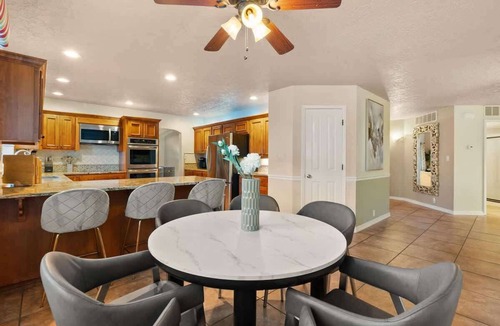 Northeast Heights House | BNEW 6BR Postmodern 3k+sqft. Home in ABQ w/Pool!
