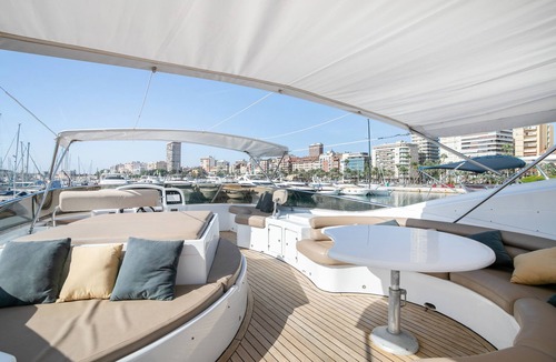 Sant Adria de Besos Boat Rental | Boat with Private Whirlpool, Private Terraces & Wi-Fi