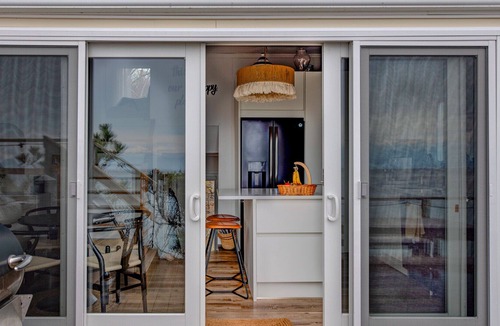 Baiting Hollow House | Bohemian-style home with beachfront access, open-floor plan, ample natural...