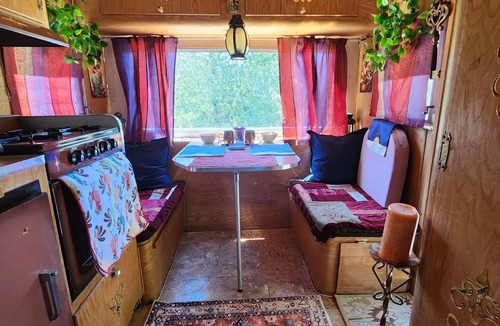 Monroe House | Boho Caravan themed, Vintage 1961 Oasis Camper