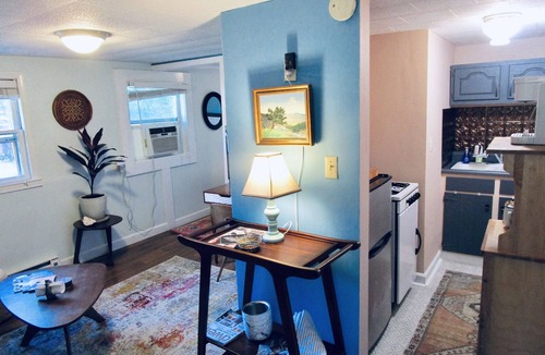 Bloomington Apartment | Boho-Chic Studio Unit 1: Garden Views, Cozy, Calm & Cool