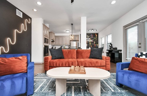 Northside Condo | Bold 3BR Near Downtown | Wine Wall + Balcony