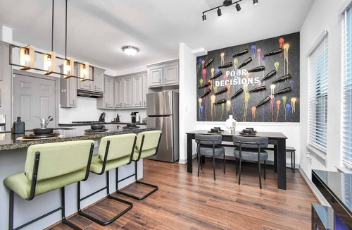 Northside Condo | Bold 3BR Near Downtown | Wine Wall + Balcony
