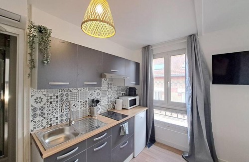 Reims City Centre Apartment | Bologne, studio cozy climatisé