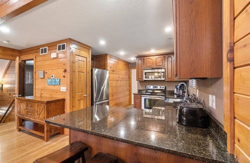 Lakeside Estates House | Bottoms Up double deck dock w/slide, hot tub, near famous 'jumping bridge'