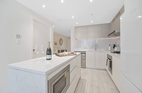 Wentworth Point Apartment | Bouclé Haven | 2BR, Sunset Skyline Views + Parking