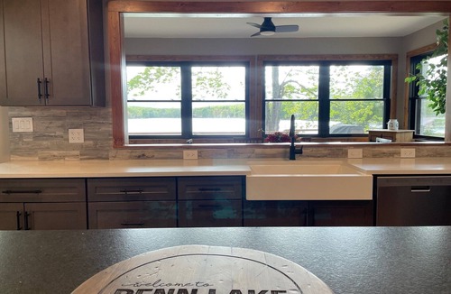 Penn Lake Park House | Brand New Lakefront Cabin w/Firepit and Boats