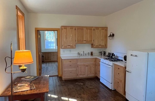 New Salem Cabin | BRAND NEW LISTING! Rustic cabin at historic orchard & cidery. Pet-Friendly!