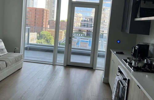 Gold Coast Apartment | Brand New Modern Gold Coast Studio Steps away from the redline! HUGE Balcony!