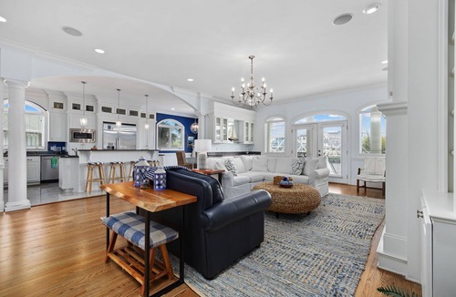 Nixons Crossroads House | Bridgeview | Waterfront 6BR Home w/Pool + Sauna | Sleeps 12