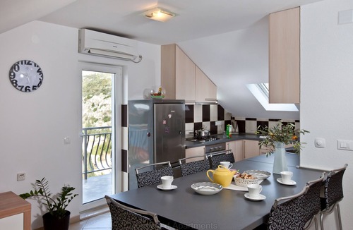 Stikovica Apartment | Bright 2 Br Seaside Stuning Seaview Penthouse Apartment With Balcony, 80m2