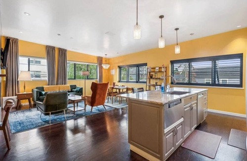 Belmont Hotel | Bright 2BR/1BA w/Full Kitchen, Walkability + Gated Parking