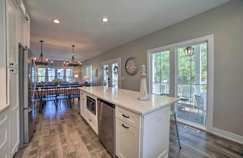 Michigan City House | Bright & Airy Home: Chef's Kitchen & Pro Decor!