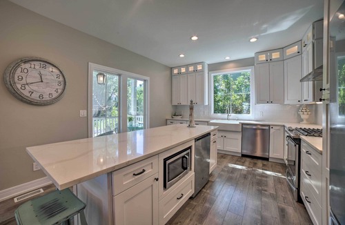 Michigan City House | Bright & Airy Home: Chef's Kitchen & Pro Decor!