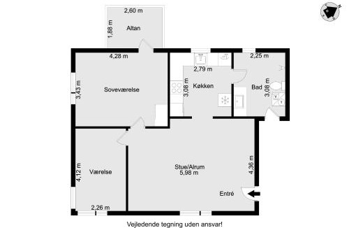 Aabenraa Apartment | Bright and spacious 3 bedroom with balcony close to the city