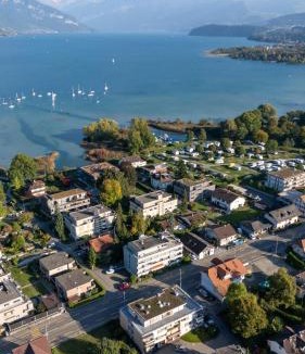 Gwatt Apartment | Bright Apartment in Thun, 50m to Lake Free Parking