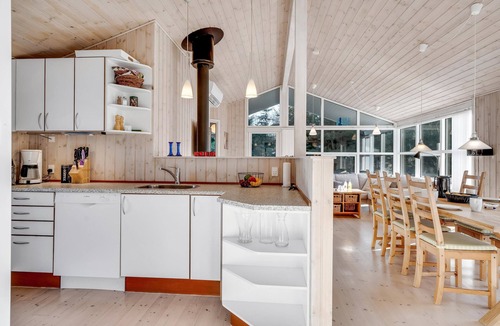 Fjerritslev House | Bright holiday home with electric charger, terrace and wood-burning stove