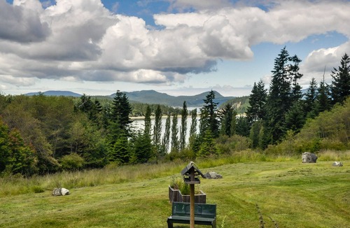Lopez Island House | Bright, Rustic Cabin with Breathtaking Bay & Mountain Views