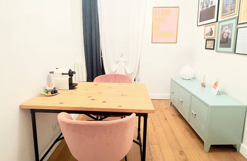 Quartier de la Goutte-d'Or Apartment | Bright studio, balcony & stunning Sacré-Cœur view