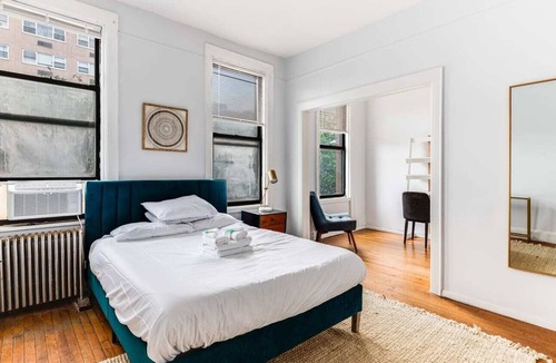 Hoboken Apartment | Bright & Stylish 1BR with Workspace