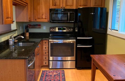 Peru Ski Chalet | Bromley Aframe - King Master Bed, Wood Fireplace