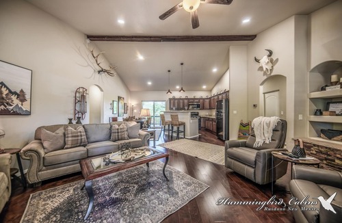 Ruidoso Cabin | By God's Grace | Built for Bliss—Hot Tub, Arcade & Pine Views