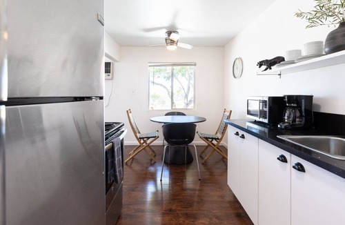 Desert Hot Springs Apartment | C3- Modern Black & White Interior w/a Warm Boho Edge