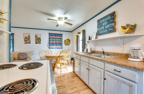 Concan Cottage | 'cabana Luna' Cabin w/Deck, Swing & Fire Pit!