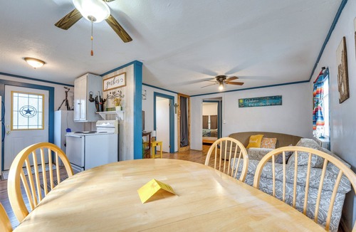 Concan Cottage | 'cabana Luna' Cabin w/Deck, Swing & Fire Pit!