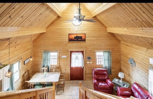 Elgin Cabin | Cabin at Pepper Sprout Ranch Pond View Rural Setting Outdoor Amenities