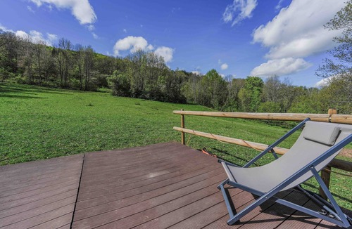 Montoulieu Cabin | Cabin 'Nuit Insolite En Dôme Vitré' with Mountain View, Private Terrace and Shared Garden