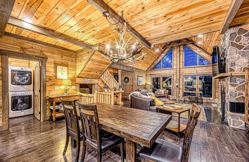 Moneta House | Cabin on the Cove - Luxe Lakefront Pet Friendly Cabin on 5 acres with huge dock