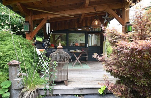 Arrien-en-Bethmale Cabin | Cabin "Petit Bouddha" with Mountain Views, Pool, and Private Terrace