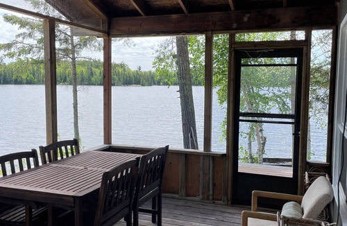 Falcon Lake Cabin | Cabin with large screened deck, on Lake of the Woods in Wiley Bay.