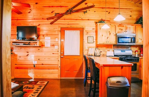 Bismarck Cabin | Caddo Ridge Cabin with Hot Tub