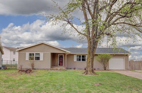 Joplin House | Calm Getaway with Garage, Fenced Yard, and Bunk Room