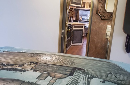 Eastside Promise Neighborhood RV Rental | Camper located inside Texas Renasaince Faire. Set up and ready to enjoy