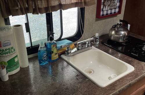 Benton House | Camper next to Rickett’s glen