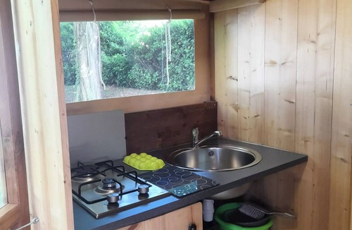 Les Vans Ski Chalet | Camping Castanhada* - 3-room cabin tent for 4 people