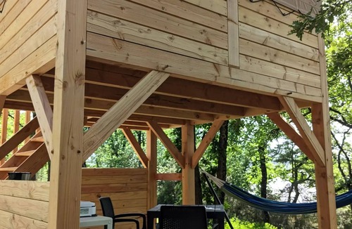 Belloc Cabin | Camping le Roc del Rey* - 2-room cabin on stilts for 2 people Without sanitary facilities