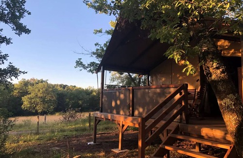 Belloc Cabin | Camping le Roc del Rey* - 2-room cabin on stilts for 2 people Without sanitary facilities